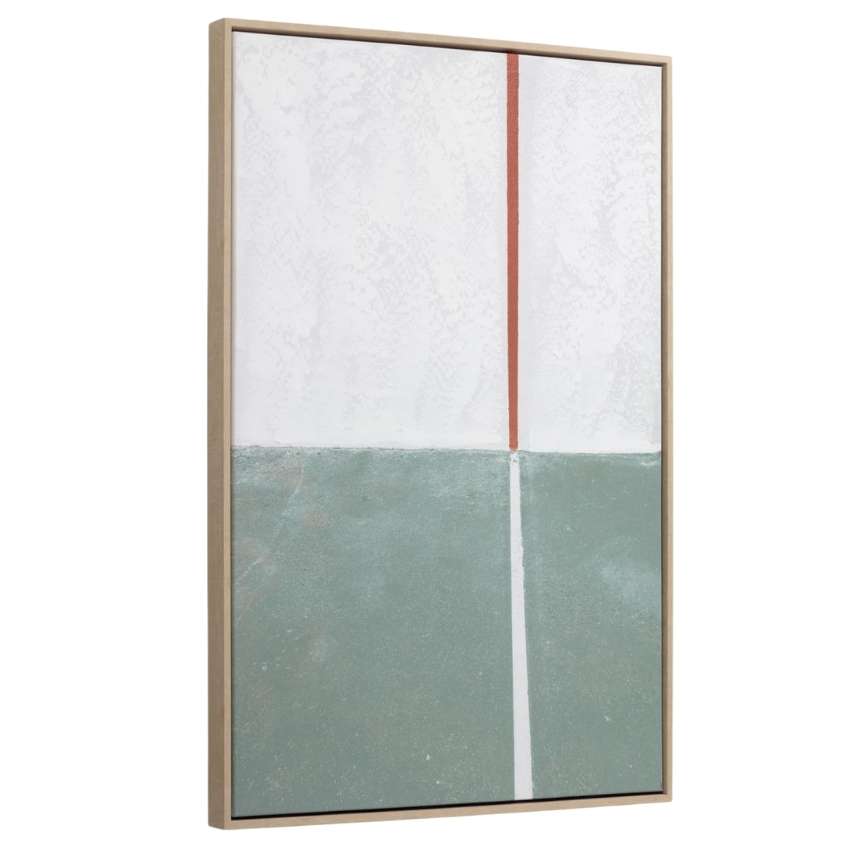 Zeleno bílý abstraktní obraz LaForma Malvern 50 x 70 cm