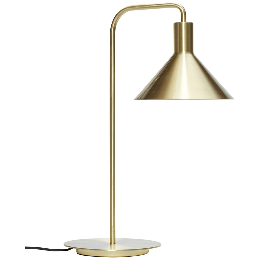 Zlatá kovová stolní lampa Hübsch Gildi