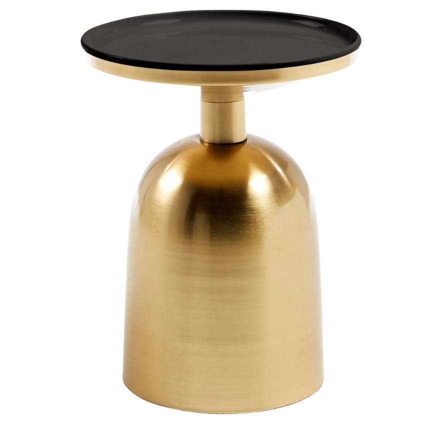 Zlatý kovový kulatý odkládací stolek LaForma Physic 38 cm