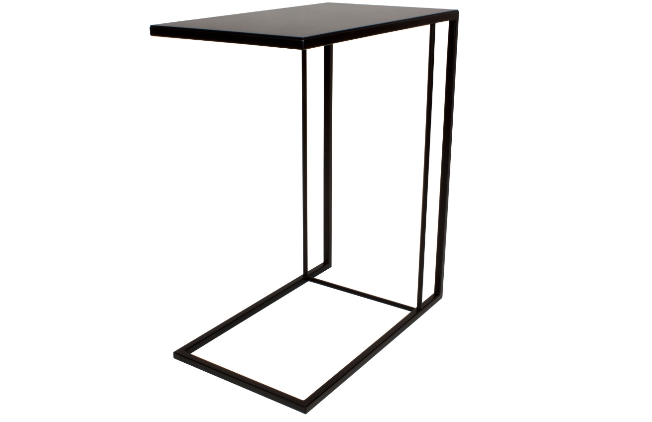 take me HOME Černý kovový odkládací stolek Felix 50 x 30 cm