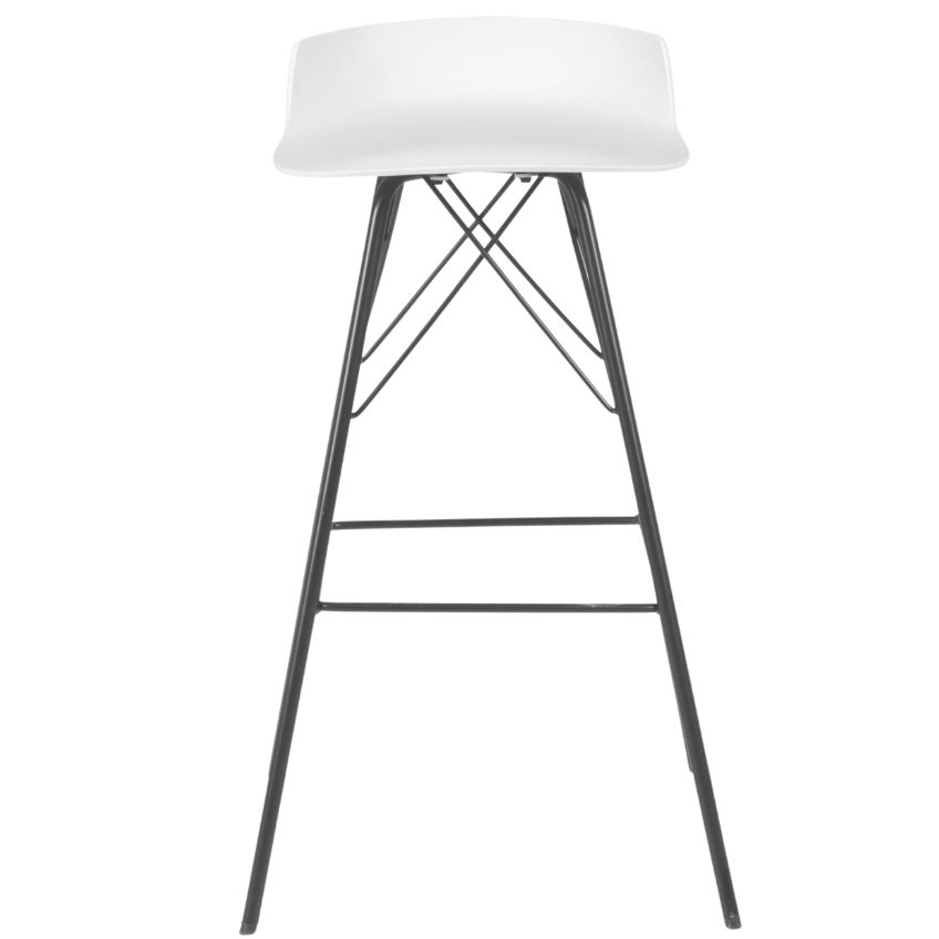 Bílá plastová barová židle Tenzo Tori 79 cm