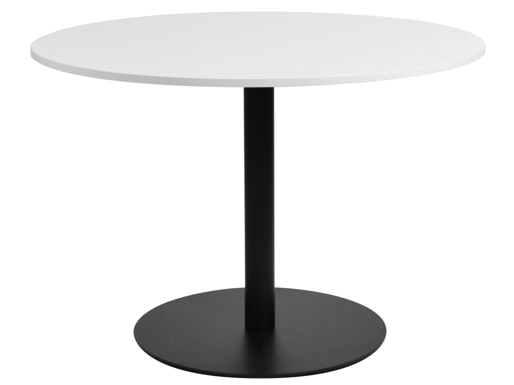 Bílý kulatý jídelní stůl FormWood Aida 110 cm