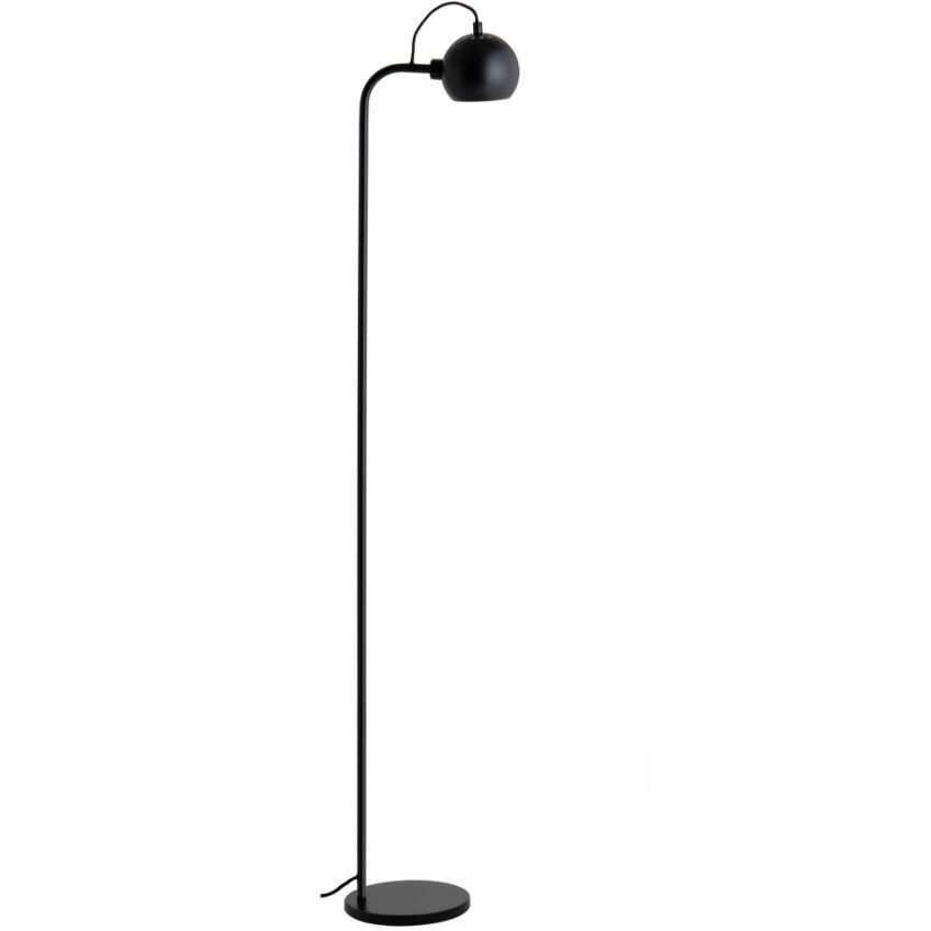 Černá matná kovová stojací lampa Frandsen Ball 138 cm