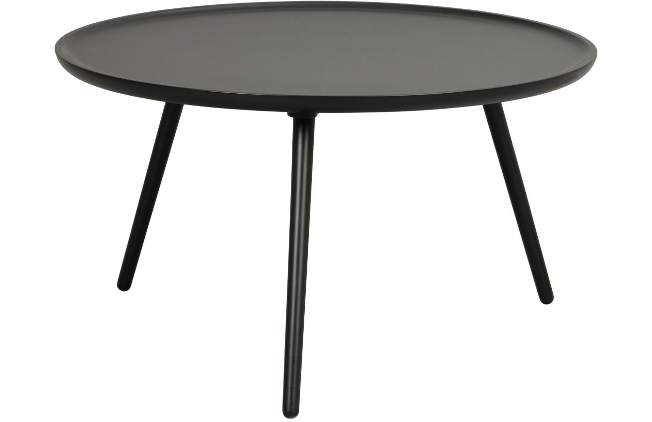 Černý lakovaný konferenční stolek ROWICO DAISY 80 cm
