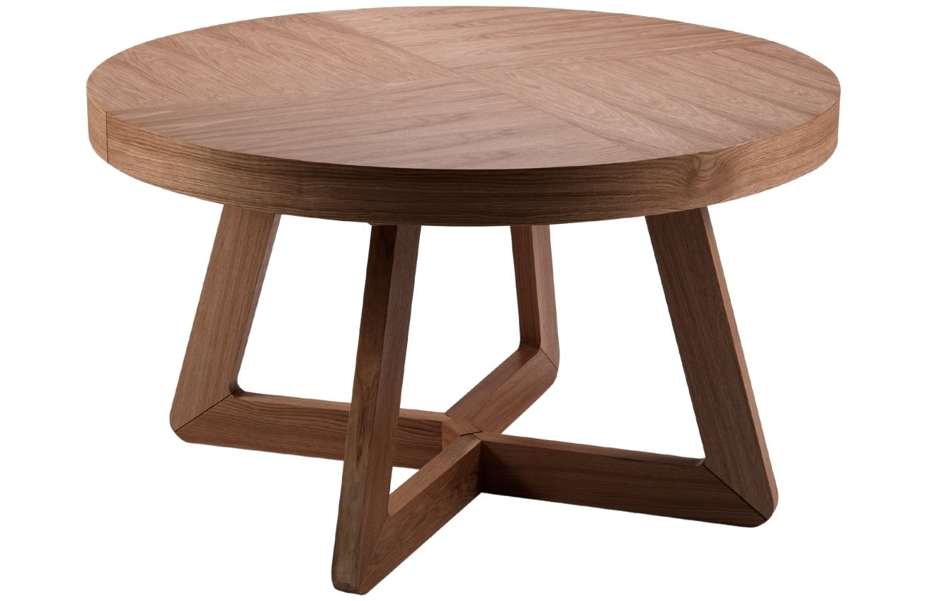 Hnědý dubový rozkládací jídelní stůl Winsdor & Co Bodil 130-230 x 130 cm