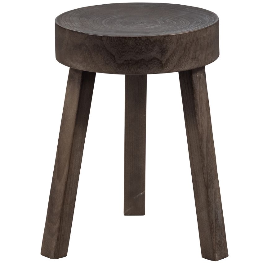 Hoorns Tmavě hnědá dřevěná stolička Stefien 45 cm
