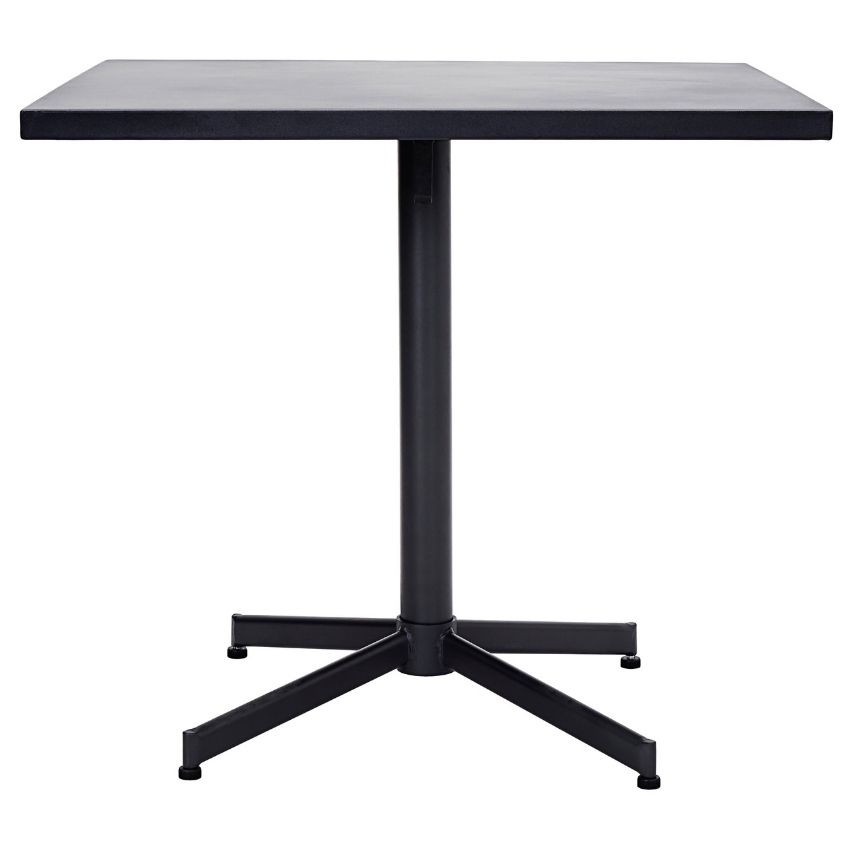 House Doctor Černý hranatý kovový stolek Helo 73 cm