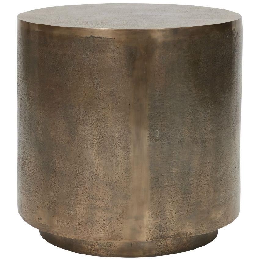 House Doctor Zlatý hliníkový kulatý konferenční stolek Rota 50 cm