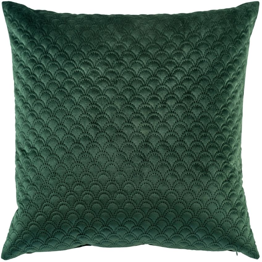 Nordic Living Zelený sametový polštář Solon 45 x 45 cm