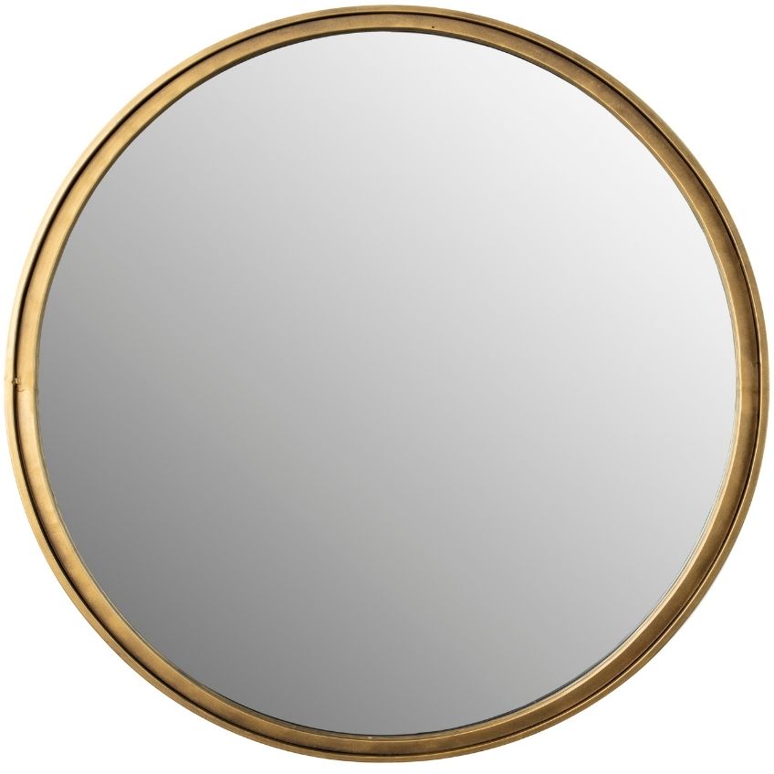 White Label Living Mosazné kulaté závěsné zrcadlo WLL Matz 60 cm