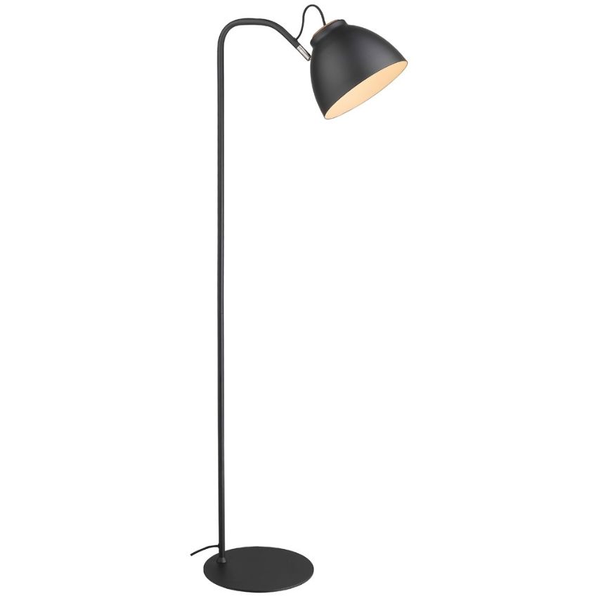 Černá kovová stojací lampa Halo Design Niva 146 cm