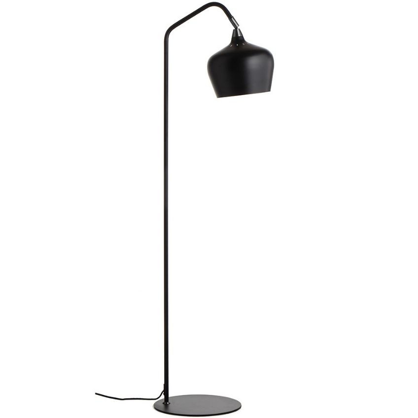 Černá matná kovová stojací lampa Frandsen Cohen 145 cm
