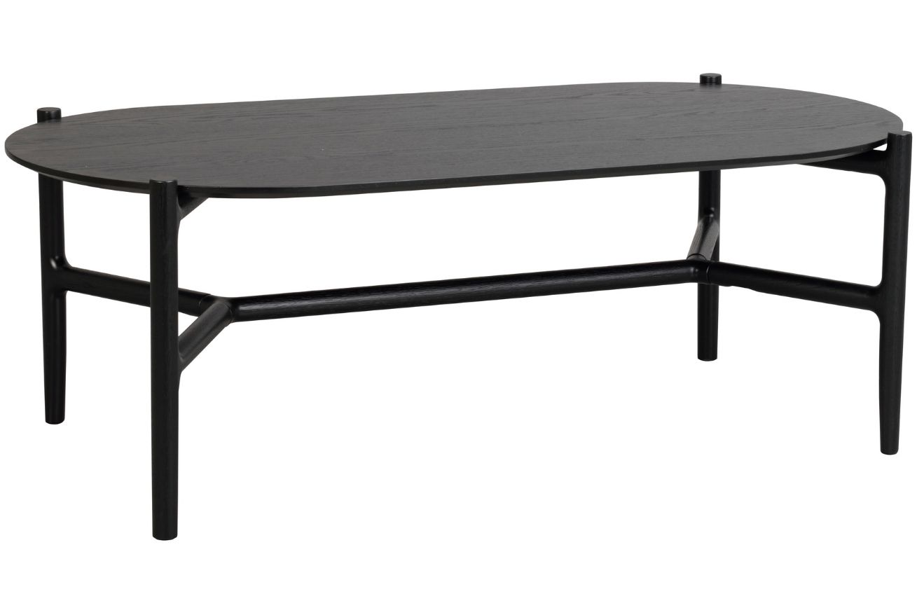 Černý dubový konferenční stolek ROWICO HOLTON 130 x 65 cm