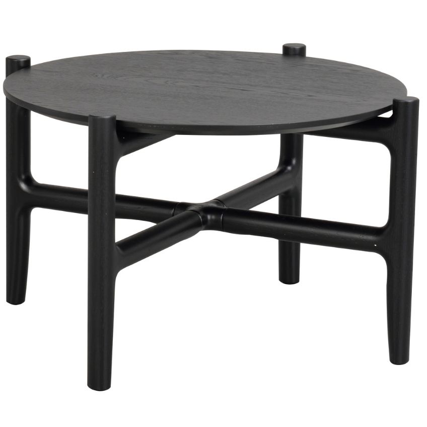 Černý dubový konferenční stolek ROWICO HOLTON 55 cm