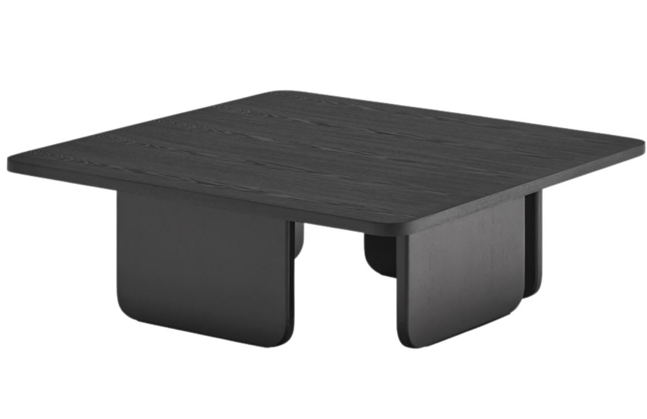 Černý jasanový konferenční stolek Teulat Arq 100 x 100 cm
