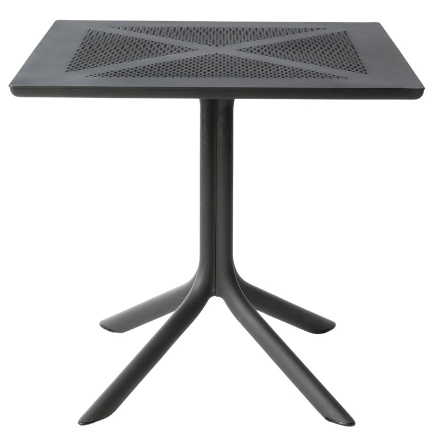 NARDI Antracitový plastový stolek Clipx 80 cm