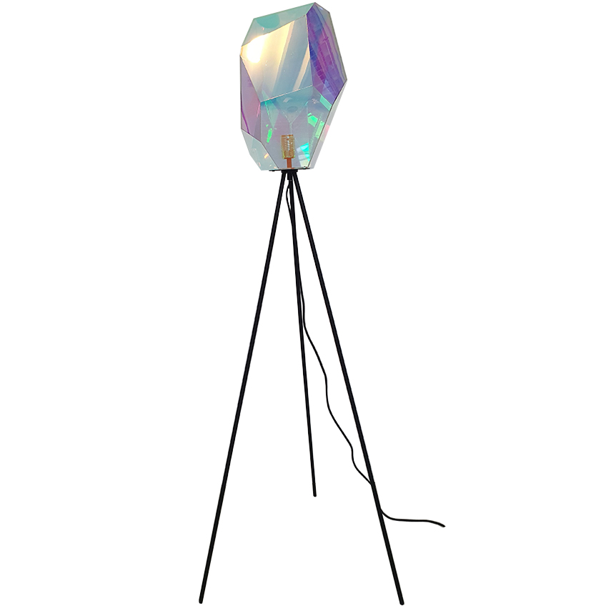 Pestrobarevná plastová stojací lampa Bold Monkey Diamond Dear 165 cm