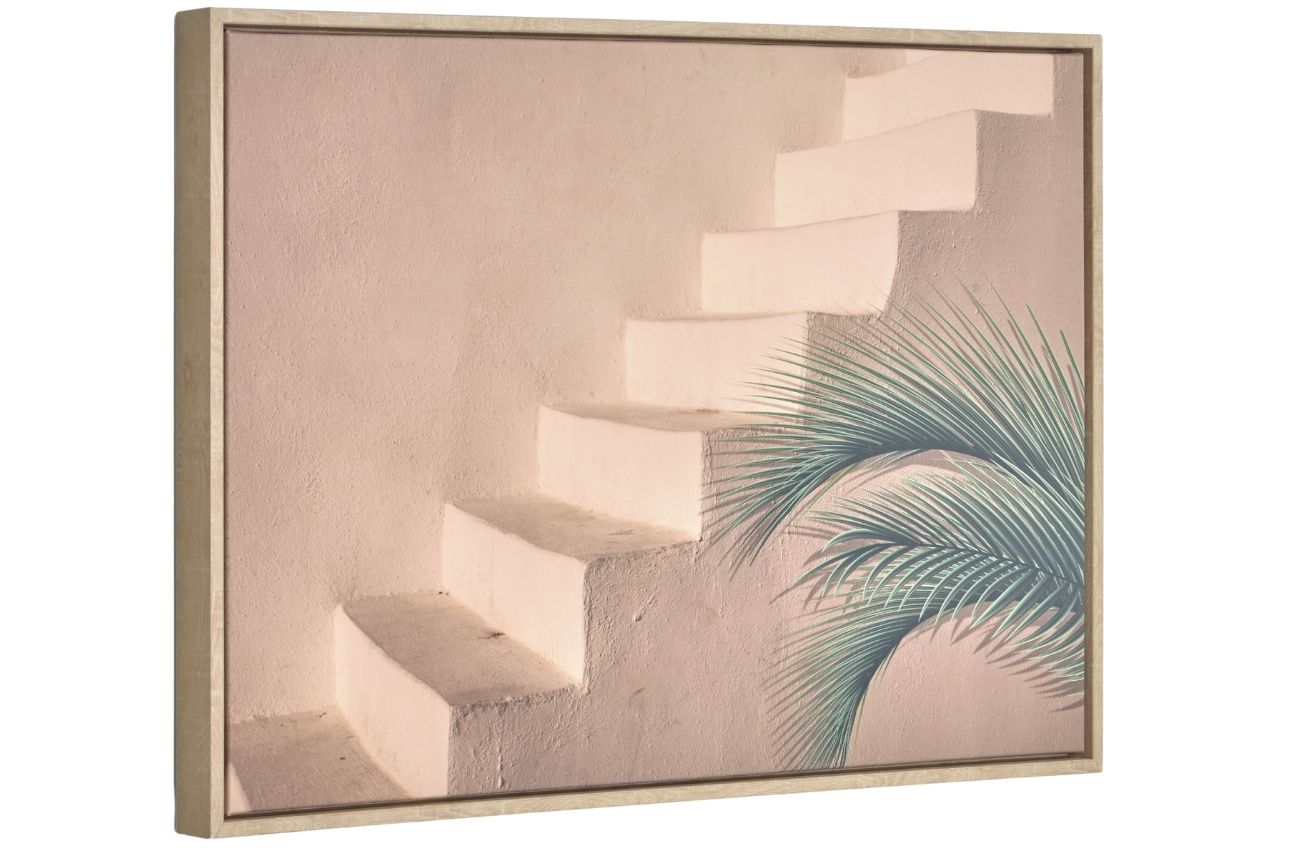 Béžový obraz Kave Home Lucie 50 x 70 cm s motivem schodů