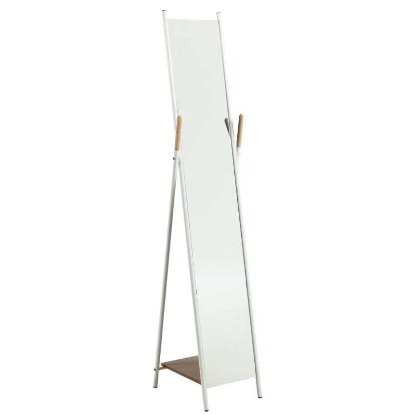 Bílé kovové stojací zrcadlo Kave Home Cheryl 159 cm