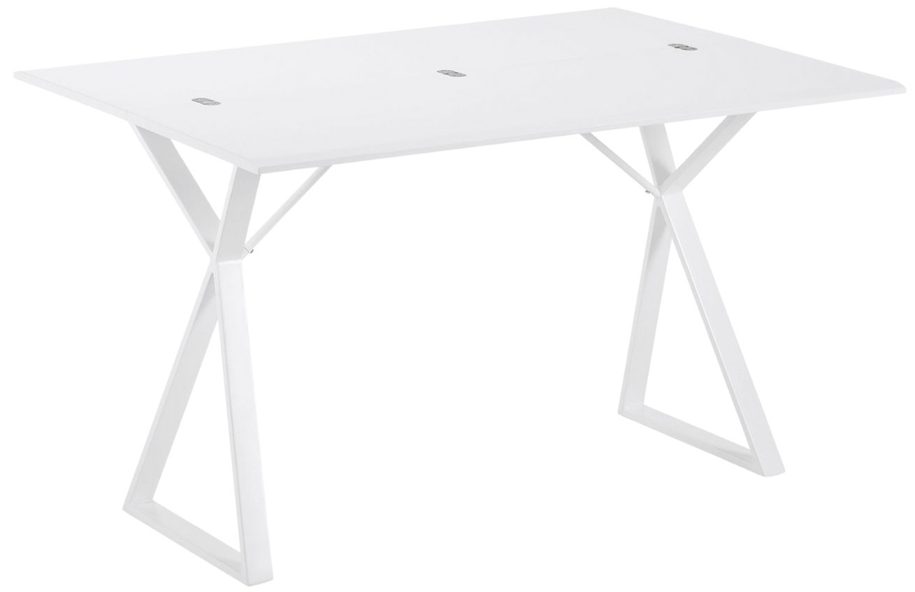 Bílý lakovaný rozkládací pracovní stůl Kave Home Kita 130 x 45/90 cm