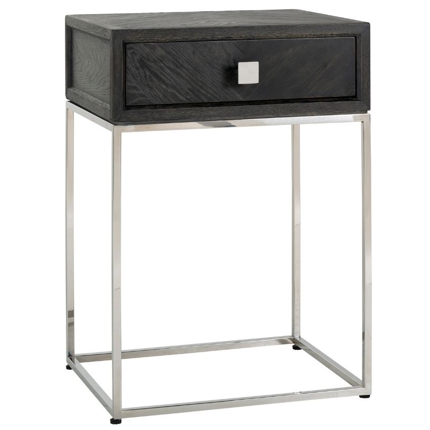 Černý dubový noční stolek Richmond Blackbone 50 x 40 cm