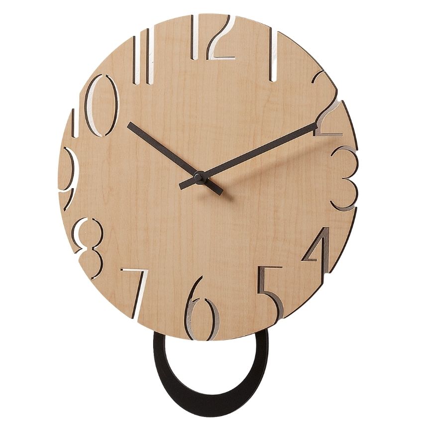 Dřevěné nástěnné hodiny Kave Home Peters 30 cm