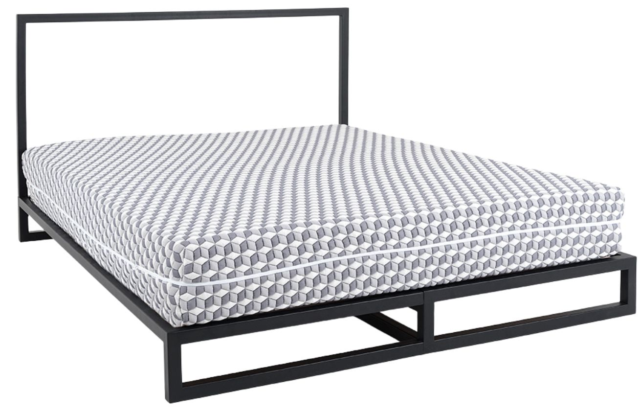 Nordic Design Černá kovová postel Agiama 140 x 200 cm