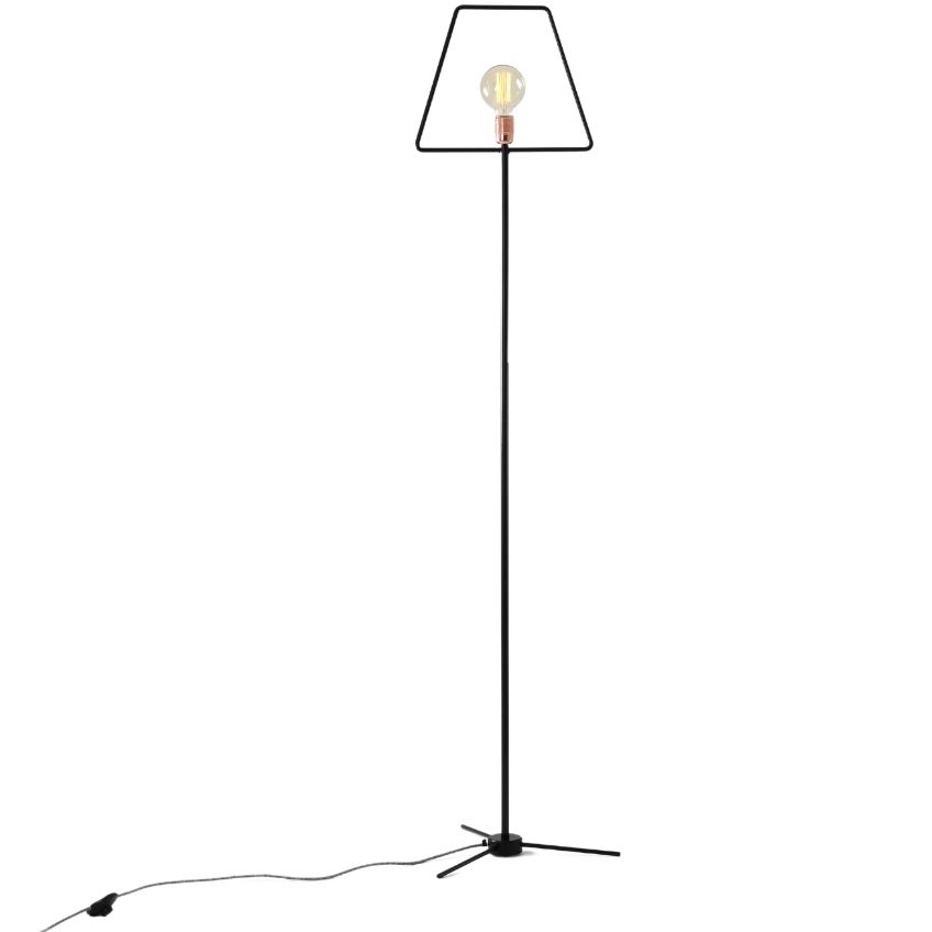 Nordic Design Černá kovová stojací lampa Jolita