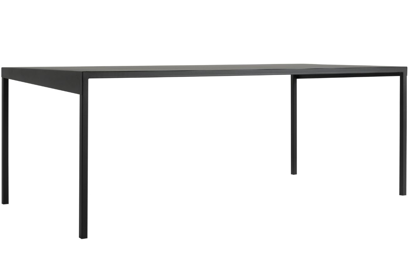 Nordic Design Černý kovový jídelní stůl Narvik 200x100 cm