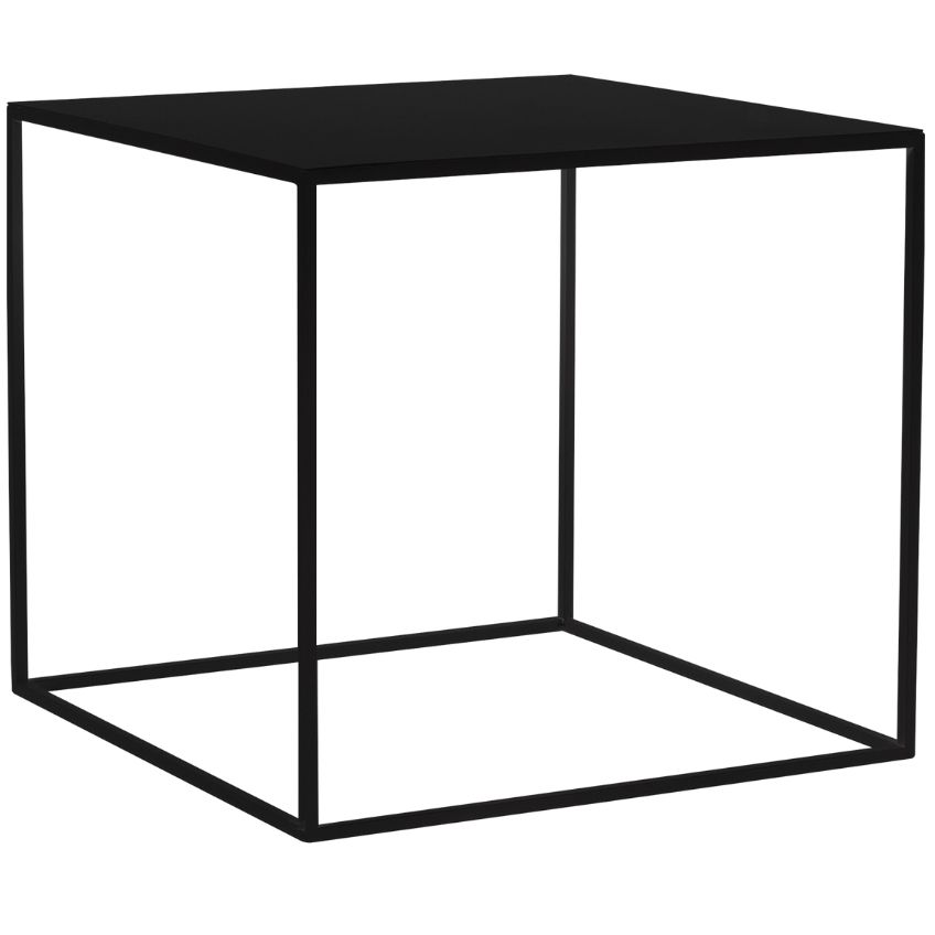 Nordic Design Černý kovový konferenční stolek Moreno 50 x 50 cm