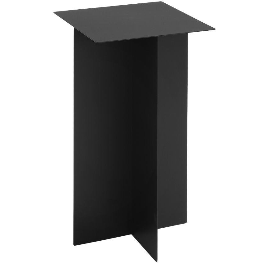 Nordic Design Černý kovový odkládací stolek Elion 30x30 cm