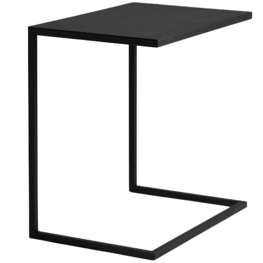 Nordic Design Černý kovový odkládací stolek Volme 60 cm