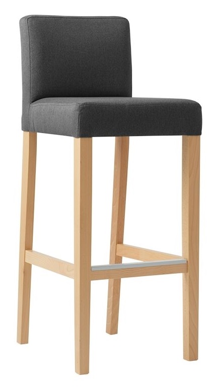 Nordic Design Šedá látková barová židle Wilson 77 cm