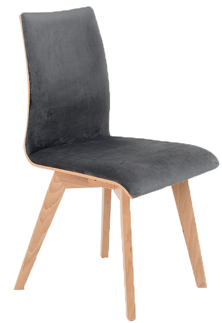Nordic Design Tmavě šedá látková jídelní židle Runny