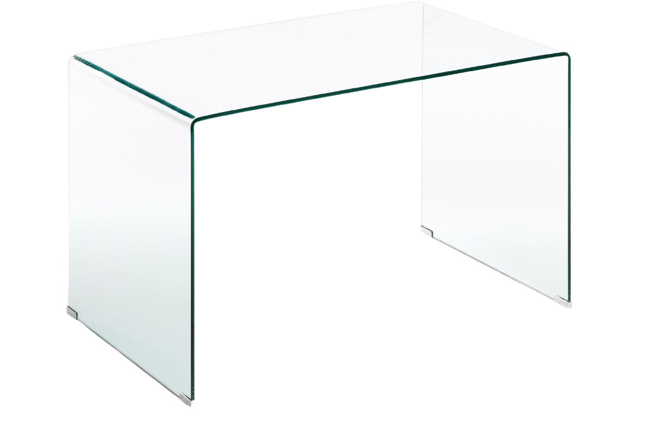 Skleněný pracovní stůl Kave Home Burano 125 x 70 cm