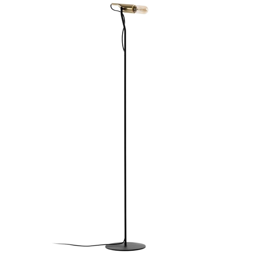 Zlato černá kovová stojací lampa Kave Home Cinthya 136 cm