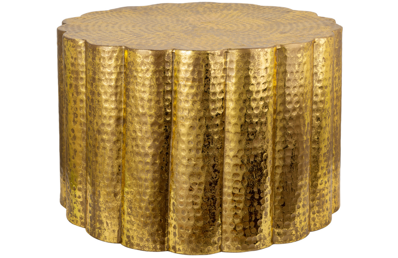 Moebel Living Zlatý kovový konferenční stolek Lourdes 60 cm