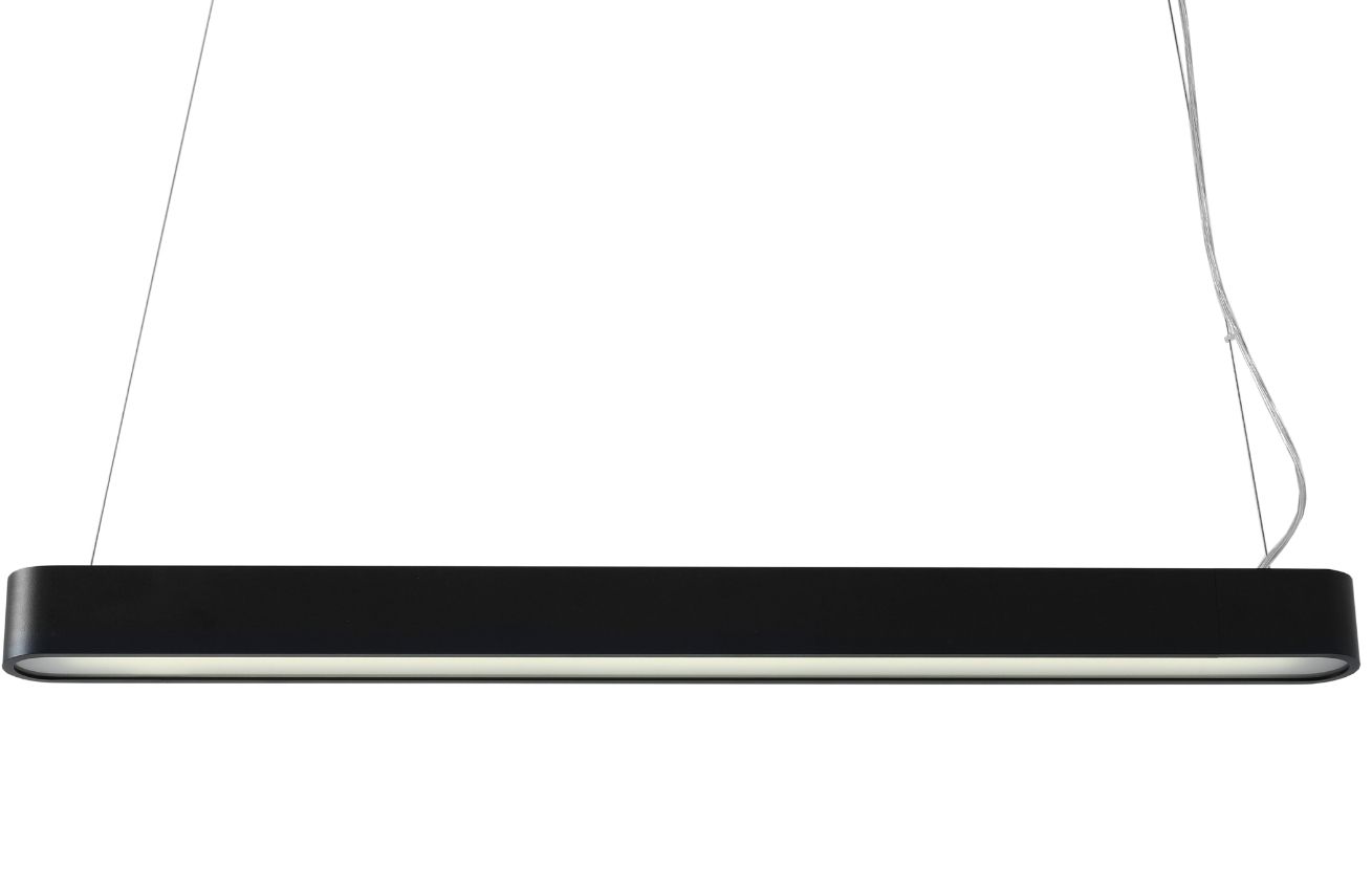 Nordic Design Grafitově černé kovové závěsné světlo Paxon 90 cm
