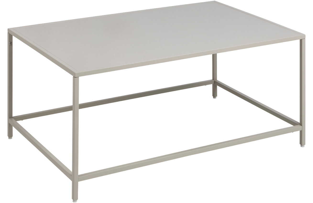 Scandi Bílý kovový konferenční stolek Renna 90 x 40 cm