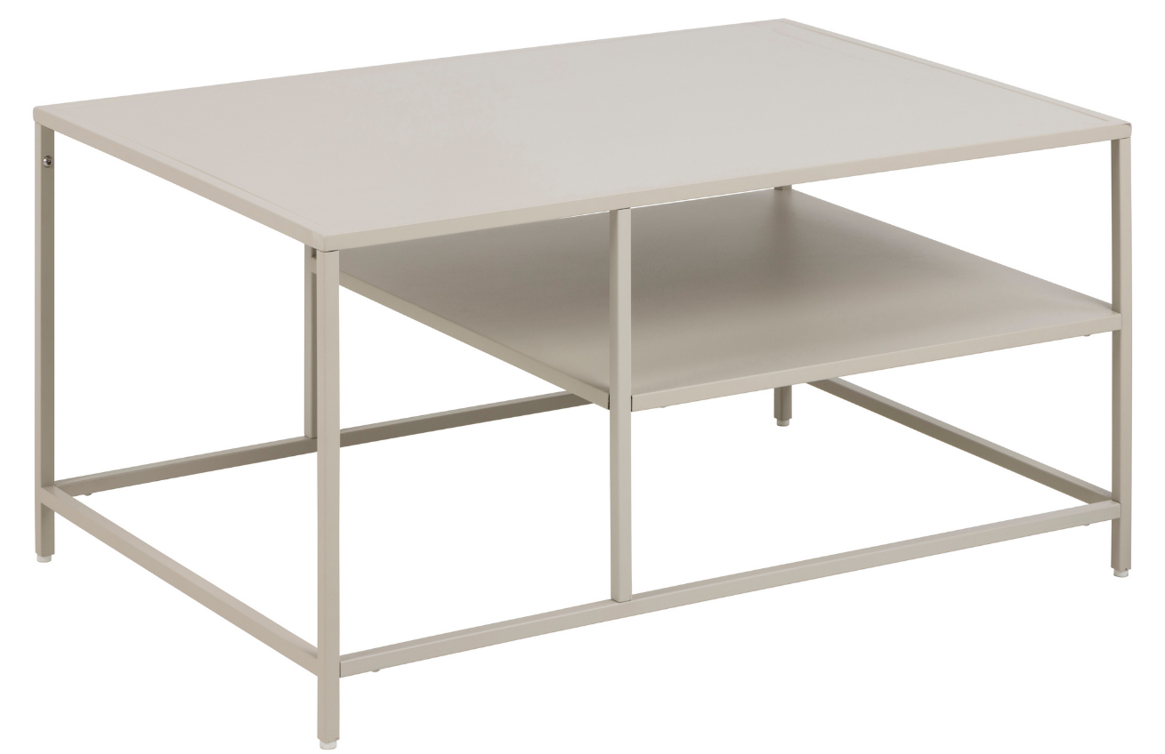 Scandi Bílý kovový konferenční stolek Renna 90 x 45 cm
