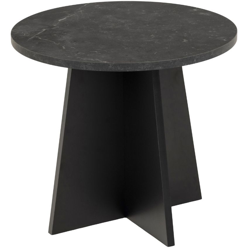 Scandi Černý dřevěný konferenční stolek Karola 50 cm