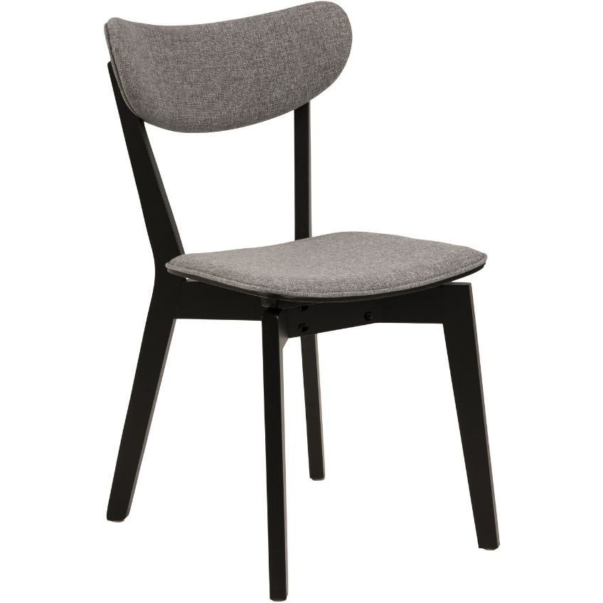 Scandi Šedá látková jídelní židle s kaučukovou podnoží Diaz