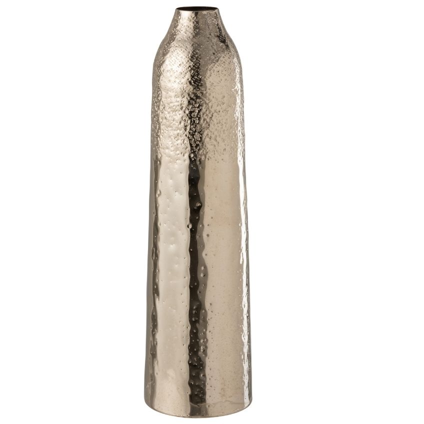 Stříbrná kovová váza J-line Mila 64 cm