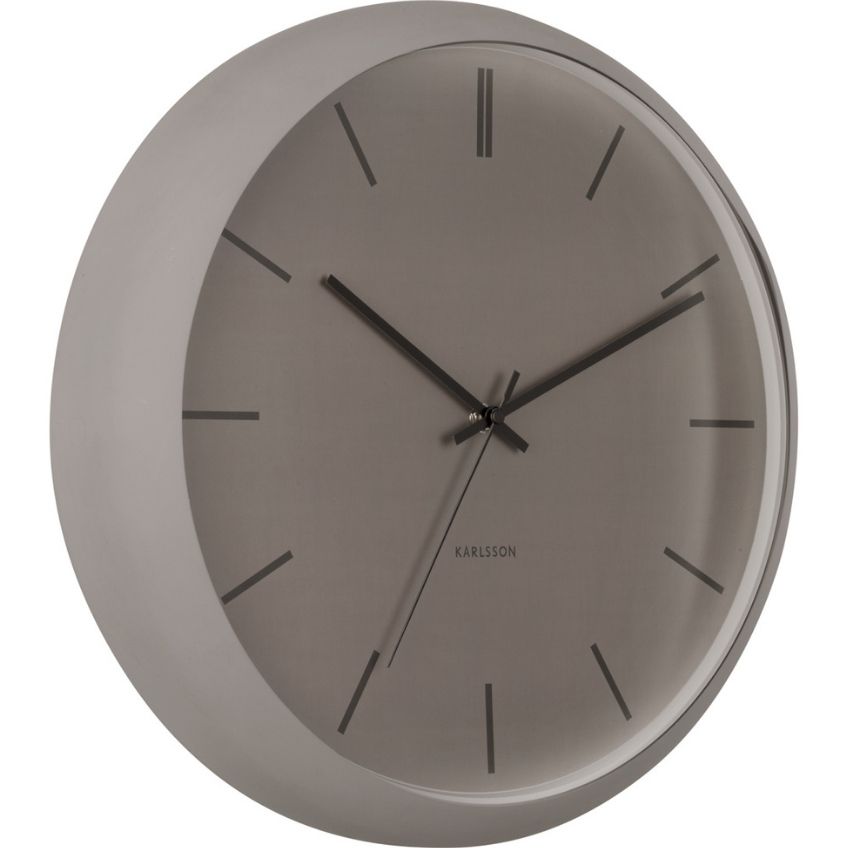 Time for home Světle hnědé kovové nástěnné hodiny Mathias 40 cm