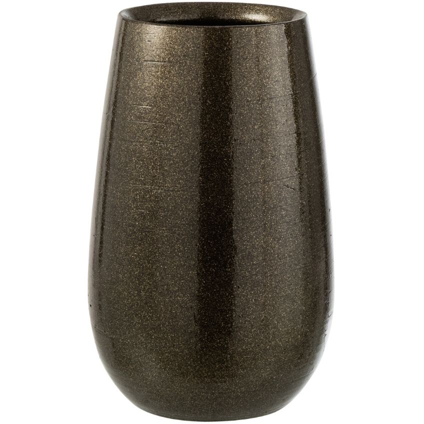 Tmavě zelená keramická váza J-line Shanona S