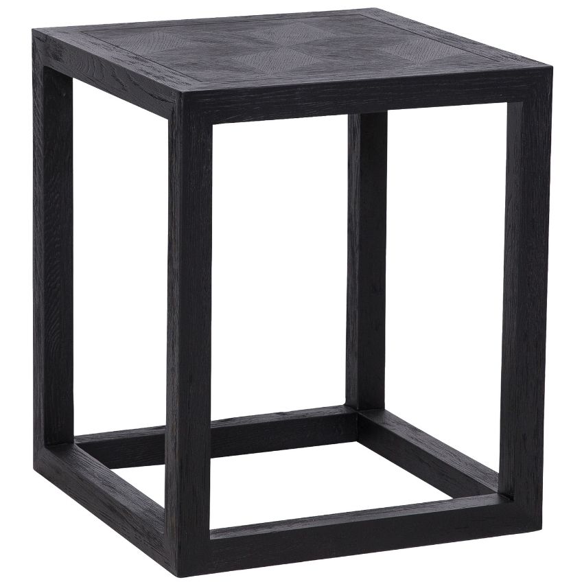 Černý dubový odkládací stolek Richmond Blax 50 x 50 cm
