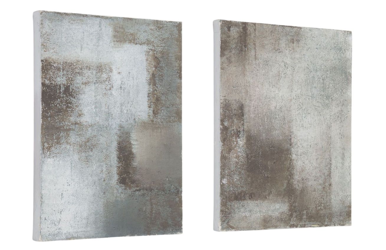 Set dvou abstraktních obrazů Kave Home Vinka 30 x 90 cm