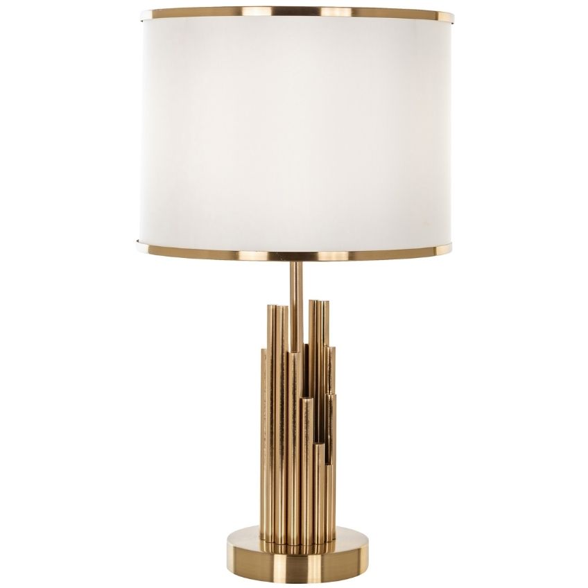 Zlato bílá kovová stolní lampa Richmond Myrano