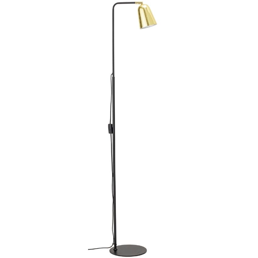 Zlato černá kovová stojací lampa Bloomingville Vanessa 150 cm