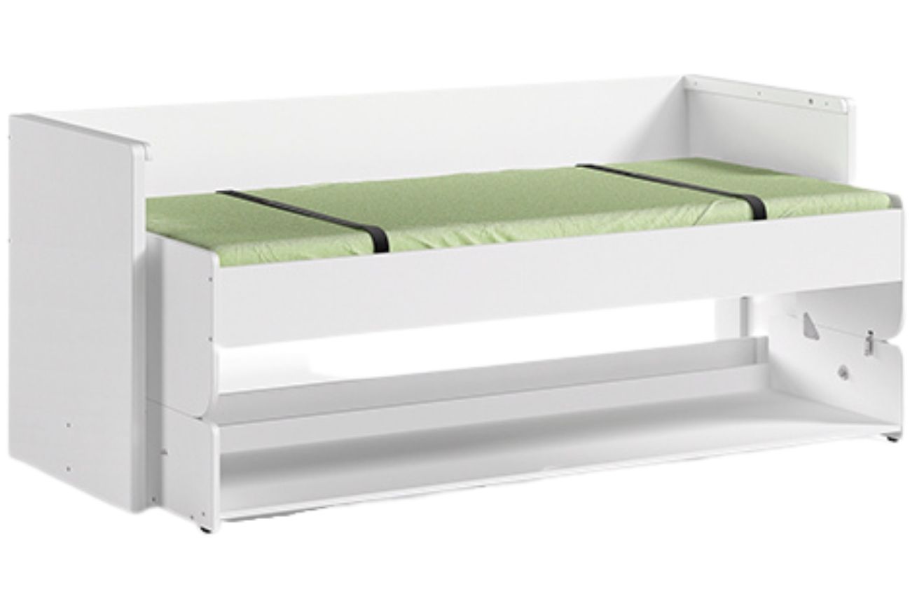 2v1 bílá postel se stolem Vipack Denver 90 x 200 cm